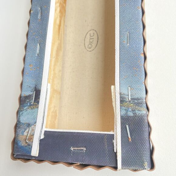 Christmas Nativity Canvas Gallery Heavenly Light Print Tin Edge Wood Wall Decor - Picture 7 of 7